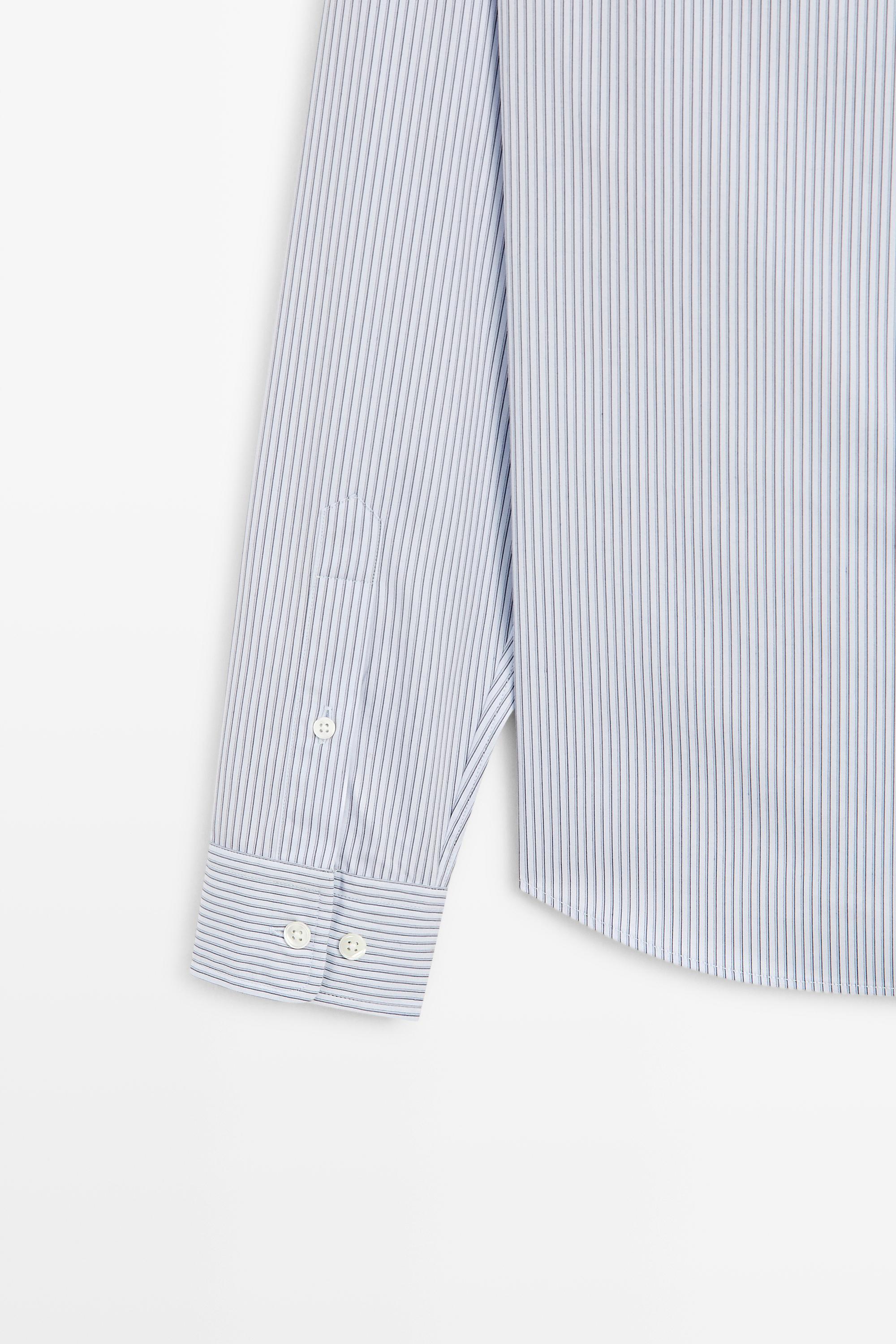 Chemise regular fit à rayures 100 % coton
